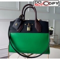 Louis Vuitton City Steamer PM Bag In Smooth Calfskin M42188 Green/Black bag