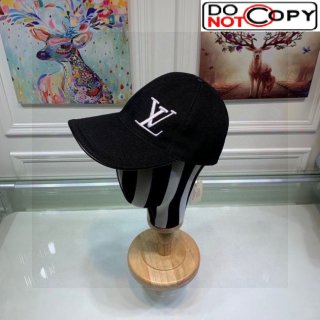 Louis Vuitton Canvas Baseball Hat Black
