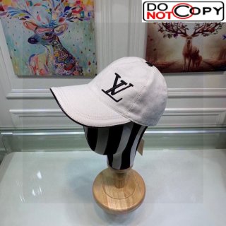 Louis Vuitton Canvas Baseball Hat White