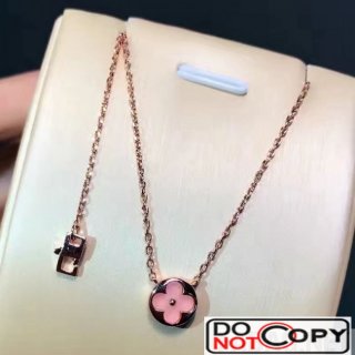 Louis Vuitton Color Blossom Sun Necklace Pink Gold Pink Mother Of Pearl