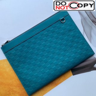 Louis Vuitton Discovery Pochette Damier Infini Leather Pouch N60112 Blue