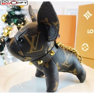 Louis Vuitton Dog Charm and Key Holder Brown
