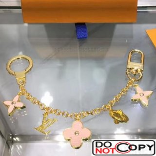 Louis Vuitton Fleur DEpi Bag Charm Chain M65110 Pink Gold Hardware