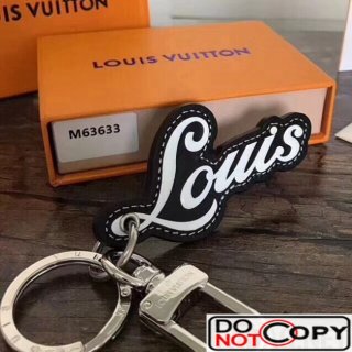 Louis Vuitton Letters Leather Bag Charm Key Holder