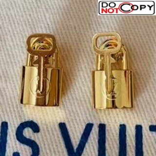Louis Vuitton Lock It Earrings Gold