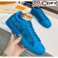 Louis Vuitton LUXEMBOURG Trainers Sneakers in Transparent Textile Turquoise Blue(For Women And Men)