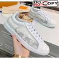 Louis Vuitton LUXEMBOURG Trainers Sneakers in Transparent Textile White(For Women And Men)