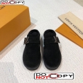 Louis Vuitton LV Cosy Suede Mules Black (For Women and Men)
