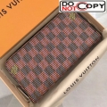 Louis Vuitton LV Damier Pop Zippy Long Wallet N68662 Red bag