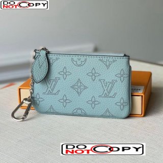 Louis Vuitton Mahina Key Pouch in Monogram Perforated Calfskin M69508 Blue