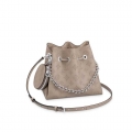 Louis Vuitton Mahina Monogram Perforated Bella Bucket Bag M57068 Galet Grey bag