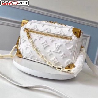 Louis Vuitton Mini Soft Trunk Bag in Embroidered Tuffetage Canvas M44480 White bag