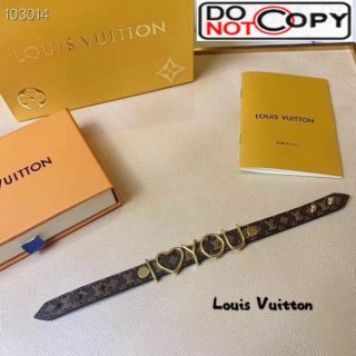 Louis Vuitton Monogram Canvas I LOVE YOU Charm Bracelet
