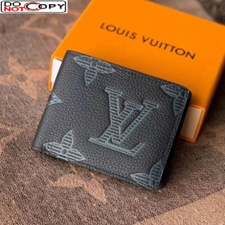 Louis Vuitton Multiple Wallet in Monogram Embossed Leather M80039 Black Bag