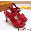 Louis Vuitton New Wave Heel Sandals Red