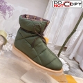 Louis Vuitton Nylon Pillow Comfort Ankle Boot Khaki Green