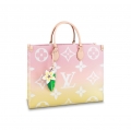 Louis Vuitton Onthego GM Tote Bag in M57641 Gradient Monogram Canvas Light Pink bag