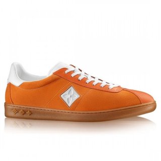 Louis Vuitton Orange Suede Luxembourg Sneaker