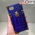 Louis Vuitton Petit Malle Croco Pattern Phone Case Royal Blue