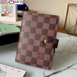 Louis Vuitton Small Ring Agenda Notebook Cover in Damier Ebene Canvas