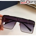 Louis Vuitton Square Sunglasses Z9808 Black