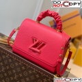 Louis Vuitton Twist MM Top Handle Shoulder Bag in Taurillon Leather M58688 Rosy bag