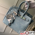 Louis Vuitton x Supreme Denim Humble Travel Birkin 25cm Top Handle Bag M48888 Denim Blue bag