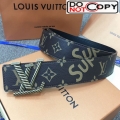 Louis Vuitton x Supreme Reversible Monogram Leather Belt 40mm with LV Buckle Brown