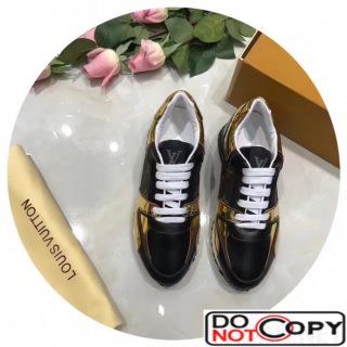 Louis Vuitton Run Away Sneaker Black Gold Monogram Canvas
