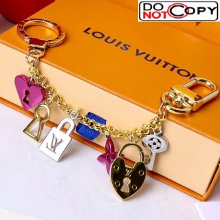 Louis Vuitton Heart Chain Bag Charm Gold/Silver/Purple