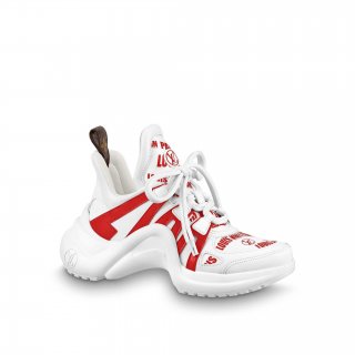 Louis Vuitton LV Archlight Signature Print Sneakers White/Red