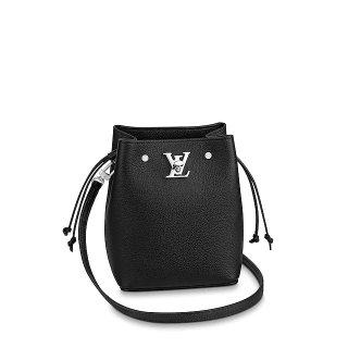 Louis Vuitton Nano Lockme Bucket Bag M68709 Black/Silver bag